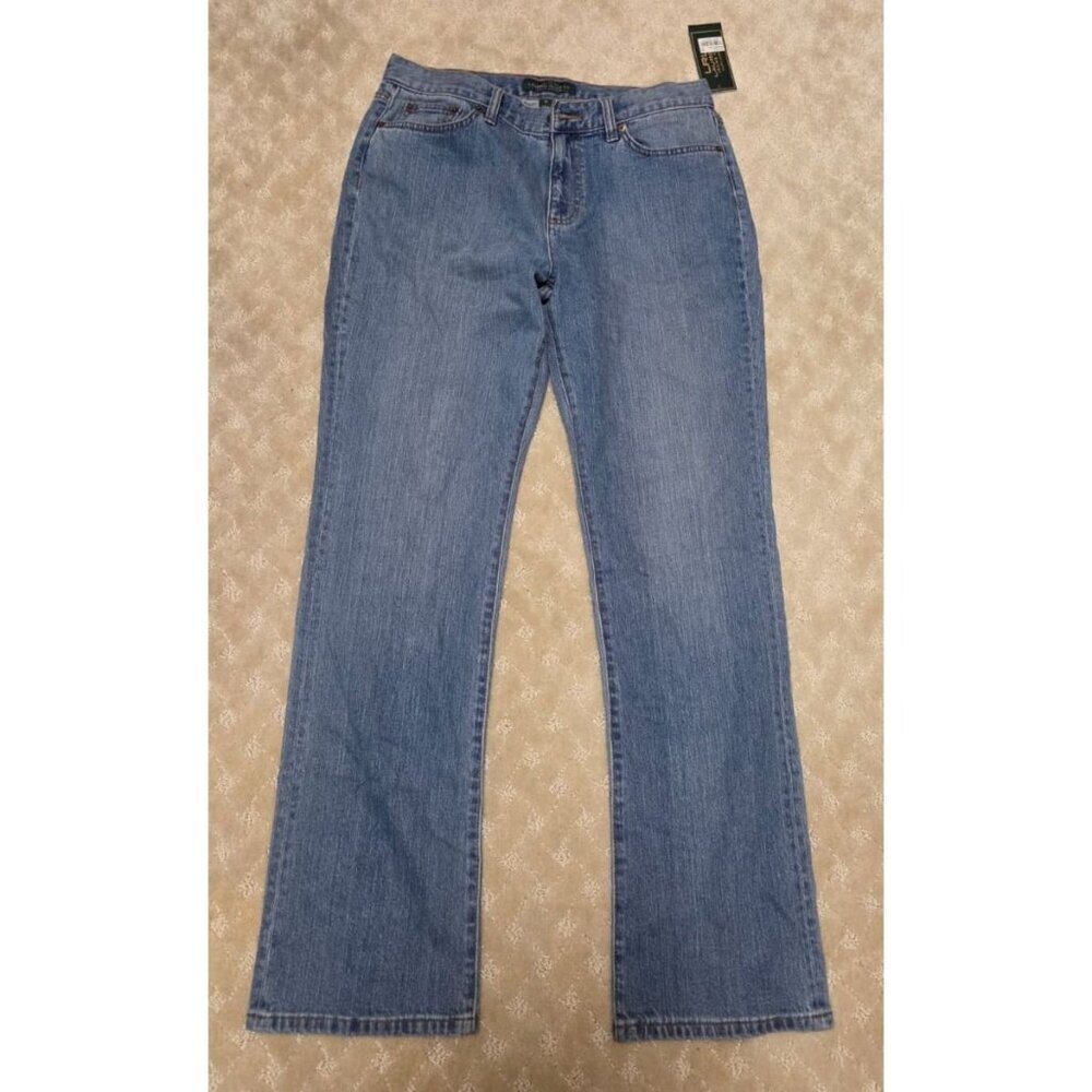 Lauren Jeans Co Ralph Lauren Women's 10 Blue Denim Jeans Straight Leg NWT